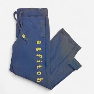 Y2K Abercrombie blue spellout sweatpants